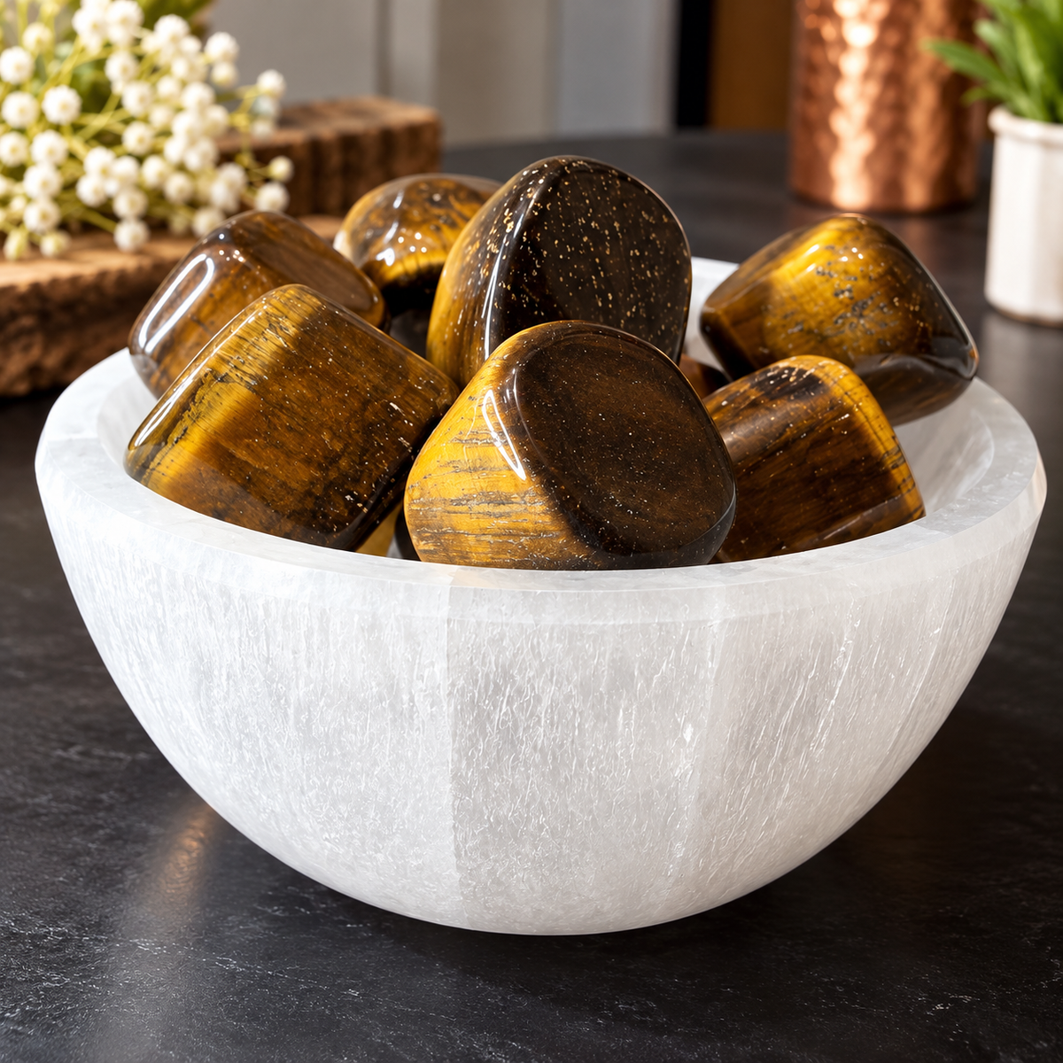 Premium Natural Selenite Crystal Bowl for Cleansing, Charging & Energy Healing