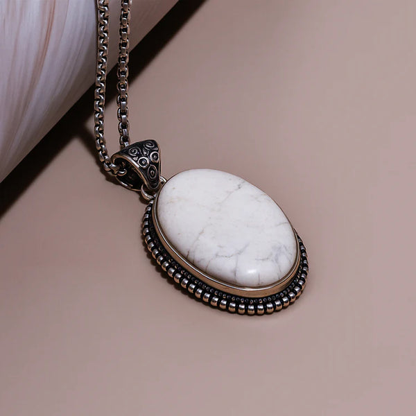 Howlite Oval Stone Pendant