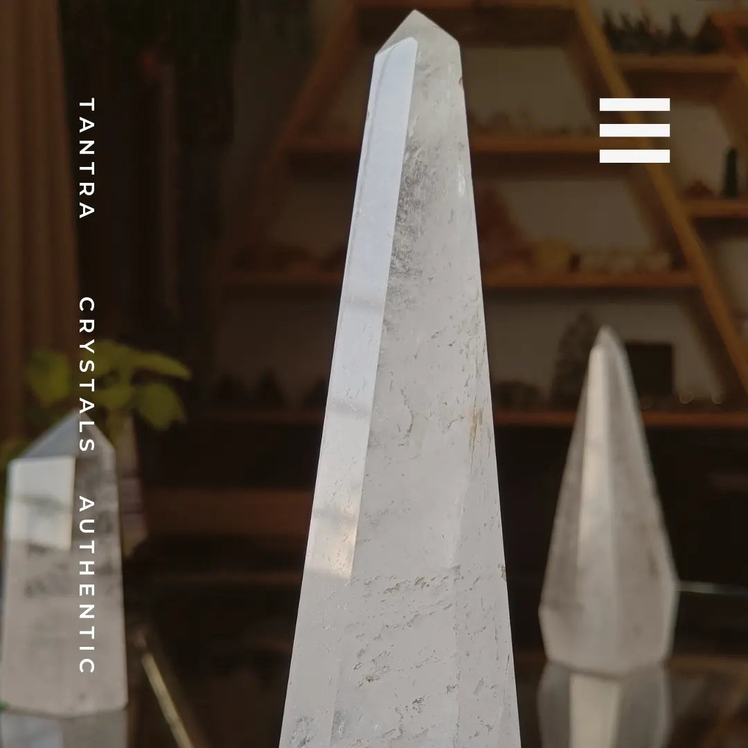 Clear quartz crystal