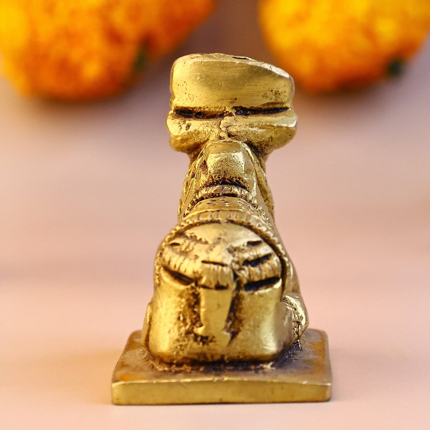 Brass Nandi Sitting Idol