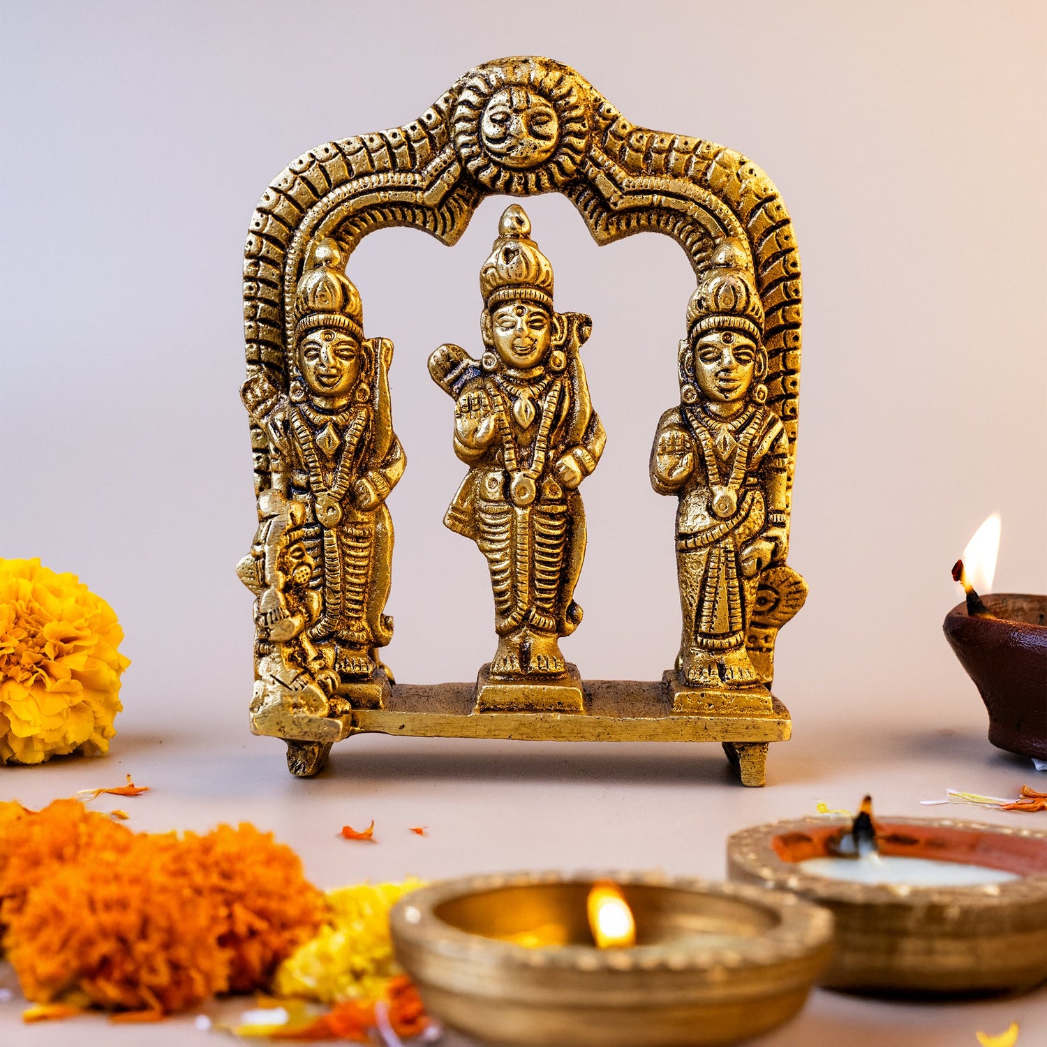 Brass Ram Darbar Murti