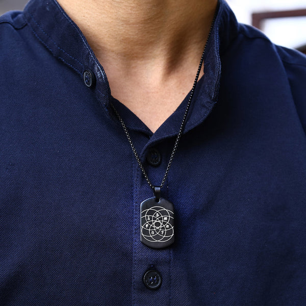 Black Seven Chakra Chain: IGP Plating Pendant