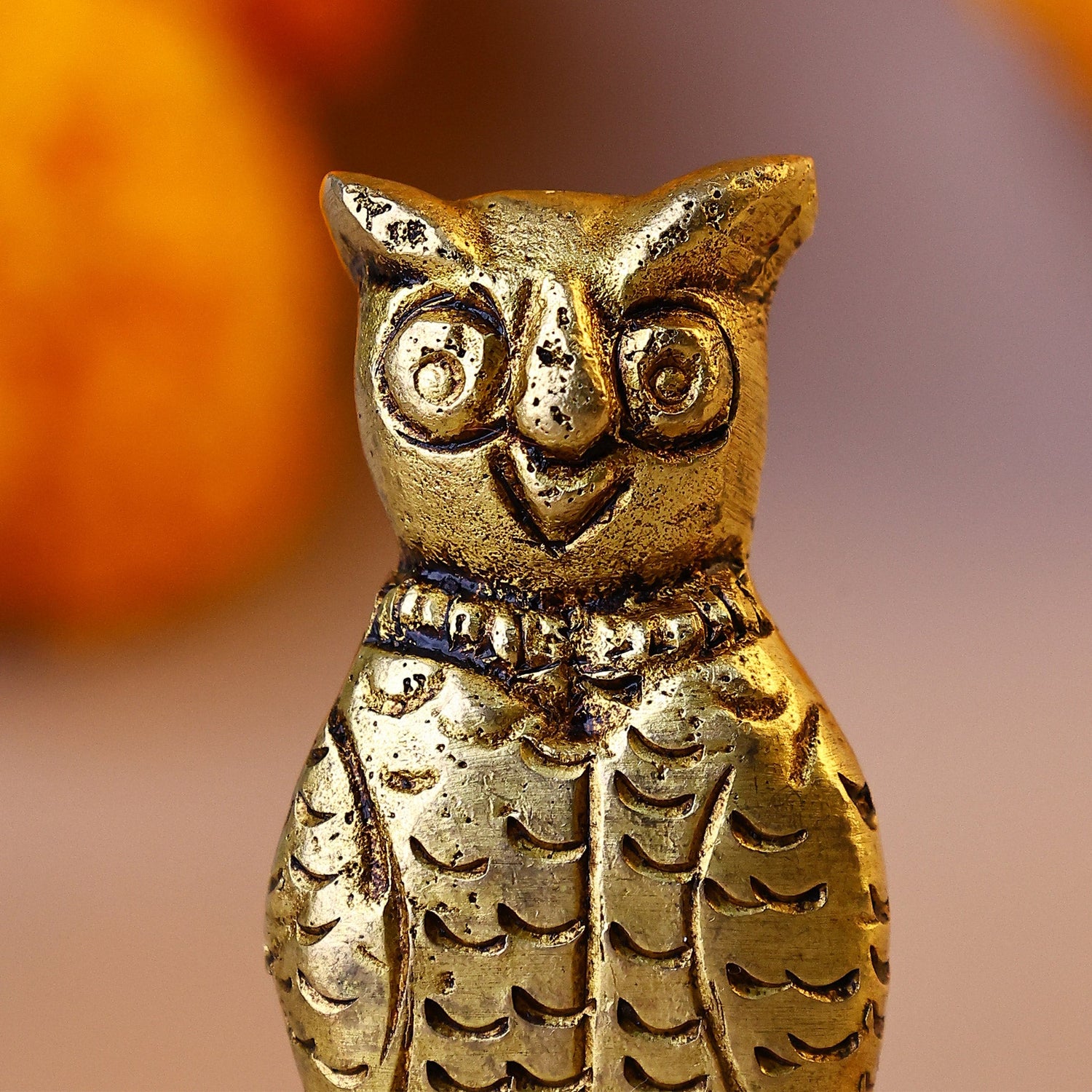 Brass Owl Statue
