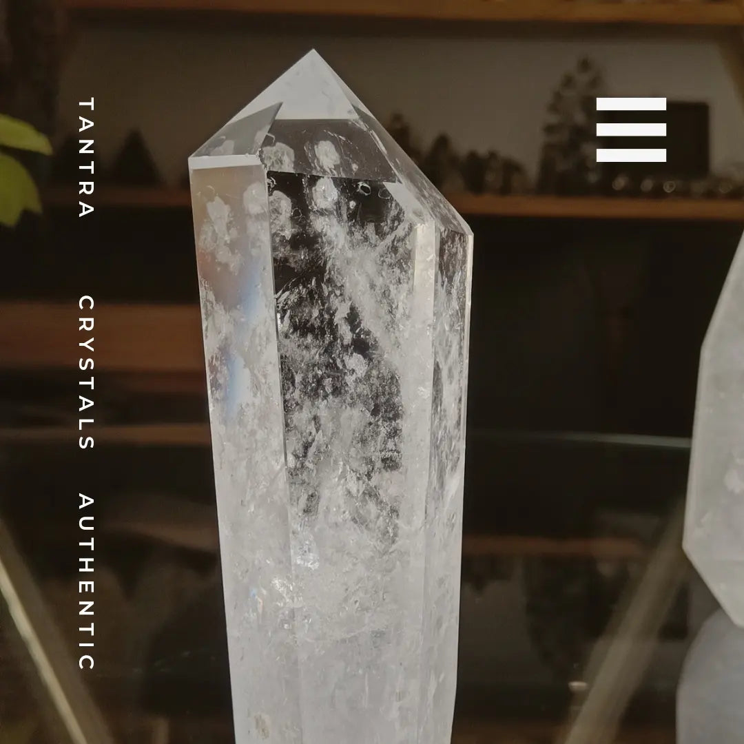 Clear quartz crystal