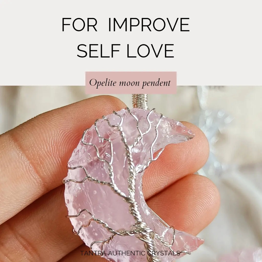 Opalite Moon Pendant