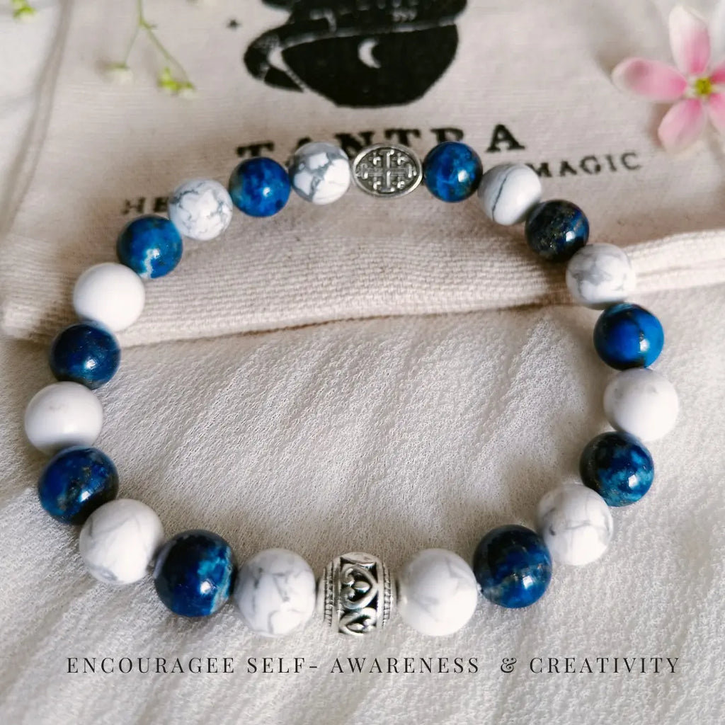 Lapis Lazuli & Howlite Bracelet