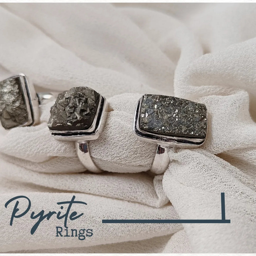 Pyrite Rough Stone Ring