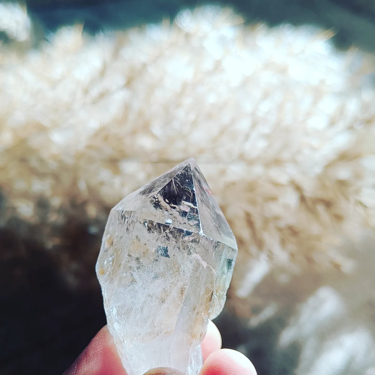 Himalayan Clear Quartz with Moss Inclusion