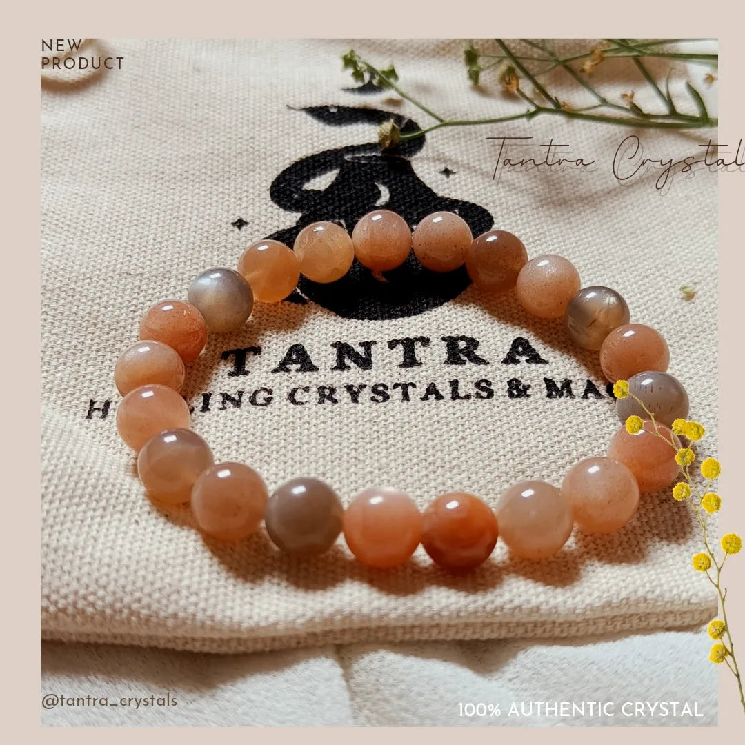 Peach Moonstone Bracelet