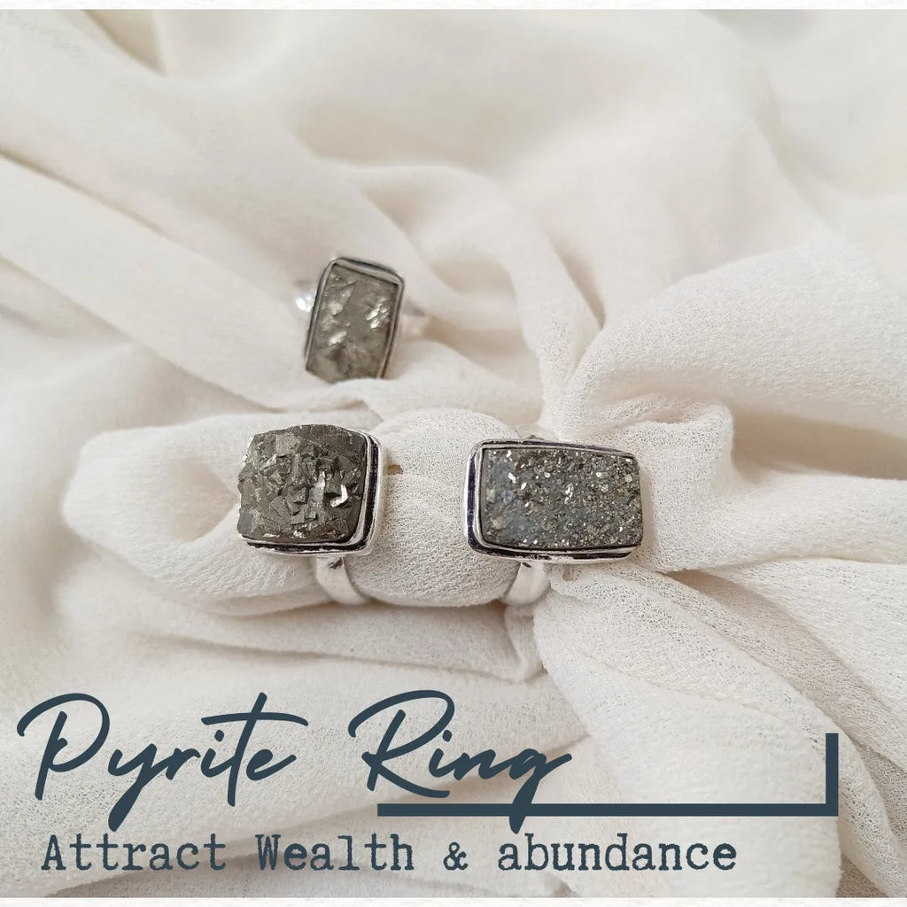 Pyrite Rough Stone Ring