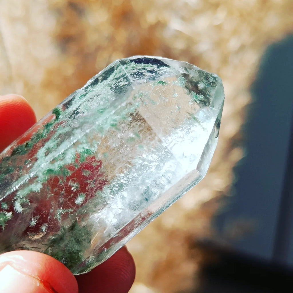 Himalayan Clear Quartz with Moss Inclusion