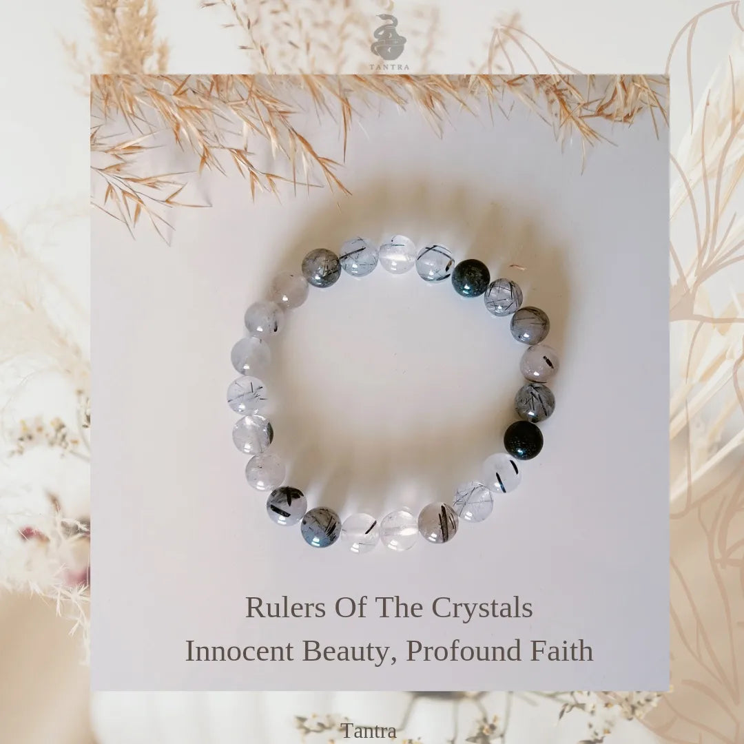 Black Rutilated Quartz Bracelet