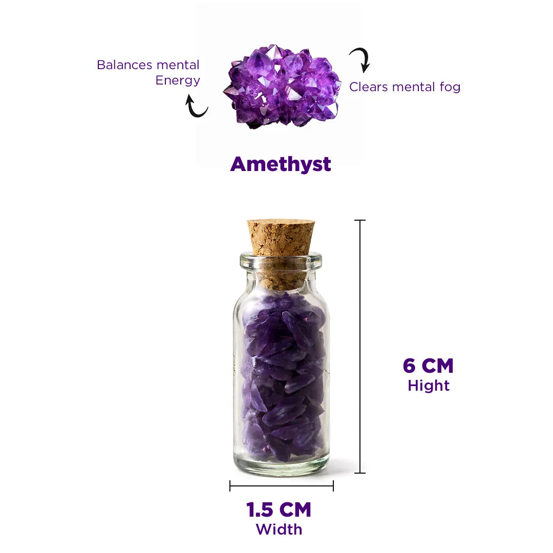 Amethyst Bottle Chips – Emotional Healing, Stress Relief & Mental Peace