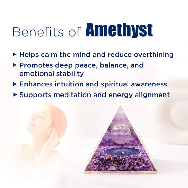 Amethyst Universe Energy Pyramid: Emotional Healing & Stress Relief