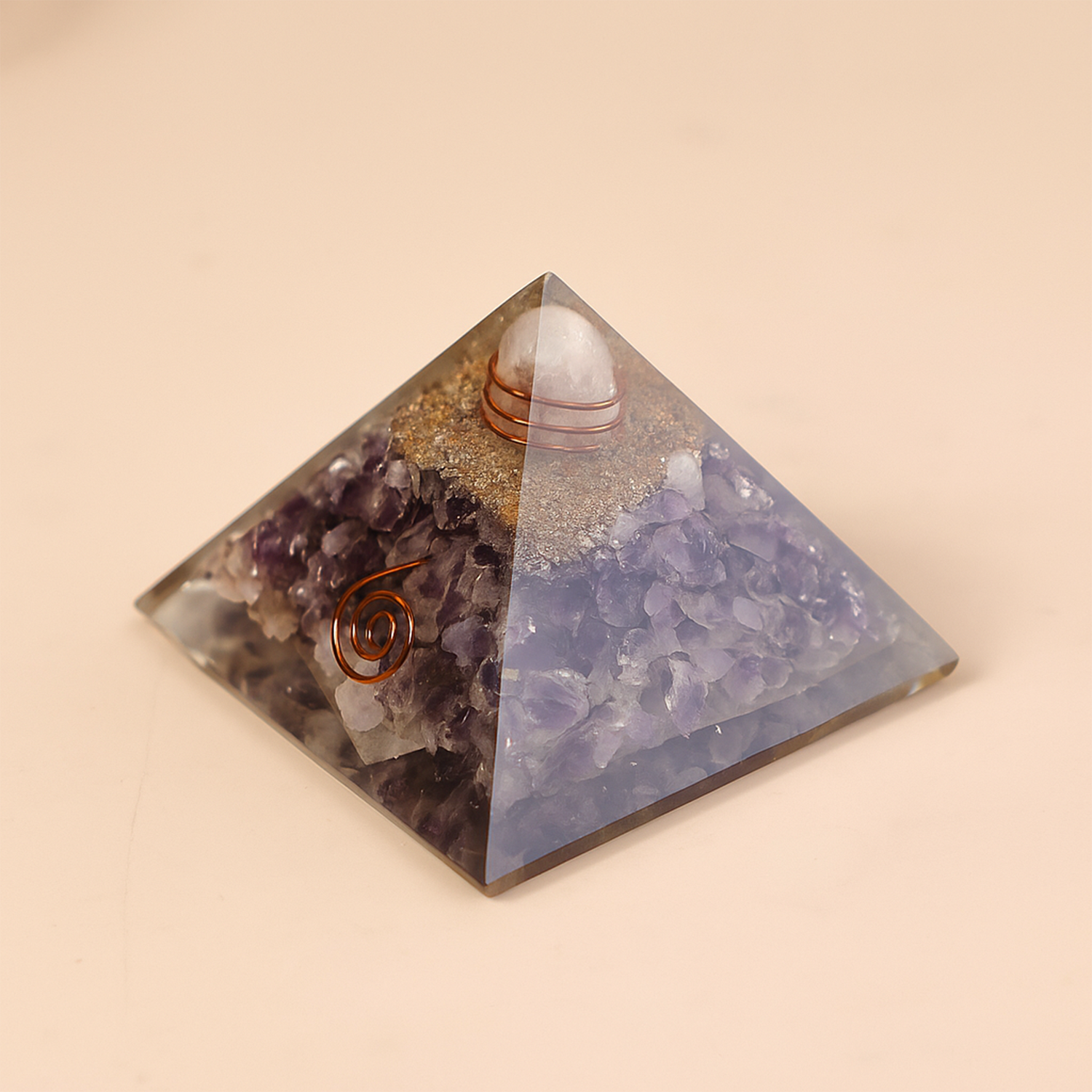 Amethyst Pyramid: Emotional Healing & Stress Relief