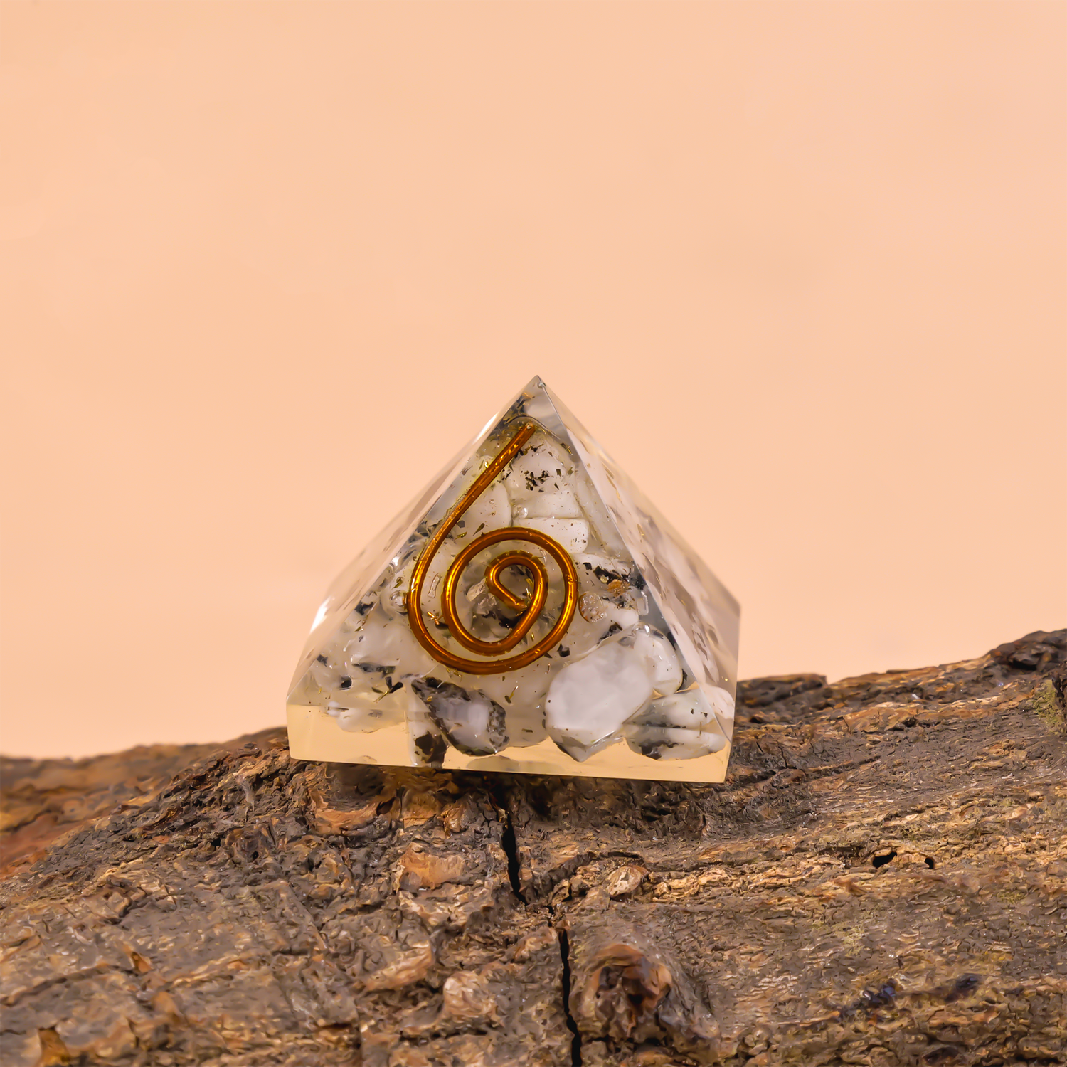 Moonstone Orgonite Pyramid