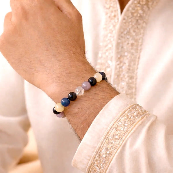 Capricorn Zodiac Bracelet – Natural Multi Stone Bracelet for Stability – Abhimantrit
