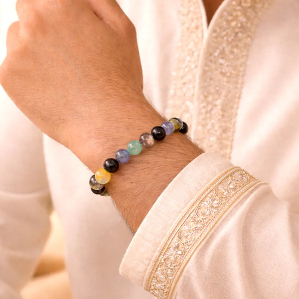 Libra Zodiac Bracelet – Natural Multi Stone Bracelet for Balance – Abhimantrit