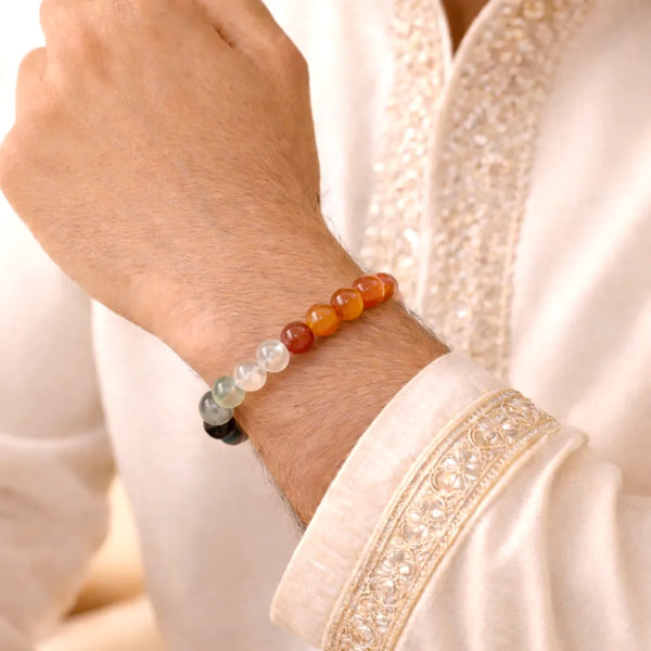 Scorpio Zodiac Bracelet – Natural Multi Stone Bracelet – Abhimantrit & Energized