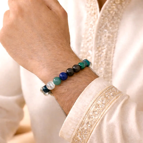 Taurus Zodiac Bracelet – Natural Multi Stone Bracelet – Abhimantrit & Energized