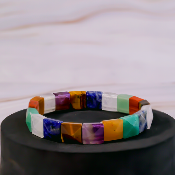 7 Chakra Pyramid Bracelet (Abhimantrit) for Energy Balance