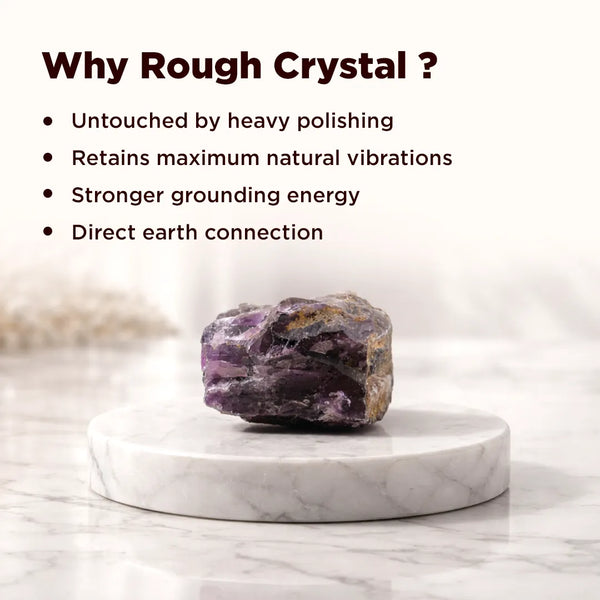 Rough Natural Amethyst Stone – Certified Raw Healing & Calmness Crystal