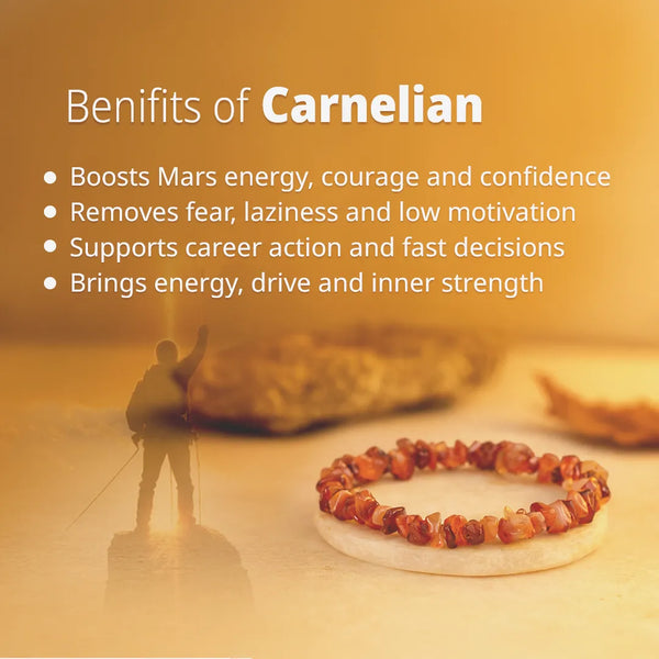 Carnelian Uncut Bracelet: Supports in Achieving Goals