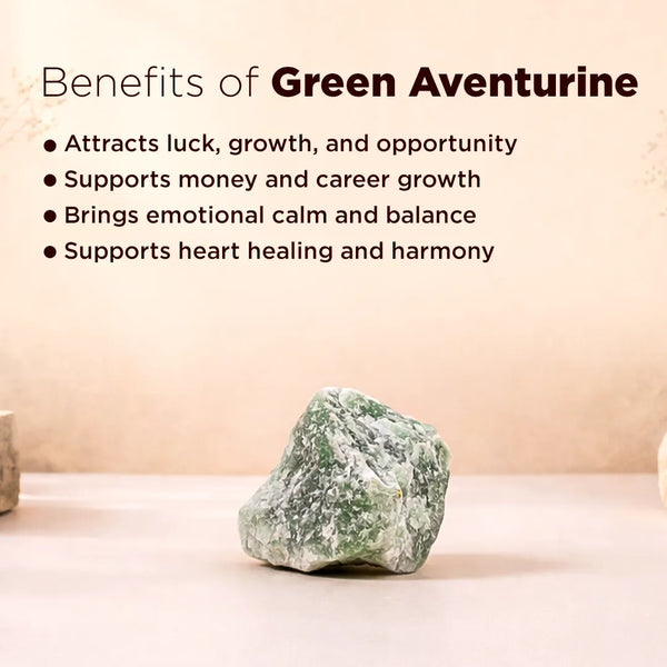 Rough Natural Green Aventurine Stone – Certified Raw Wealth & Luck