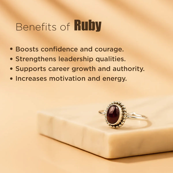 Ruby Ring: Boosts Confidence and Leadership