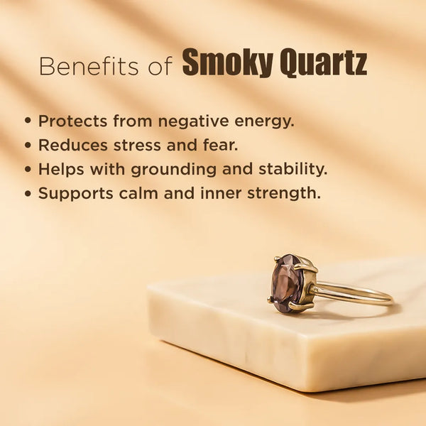 Smoky Quartz Ring – The Shield of Calm, Protection & Grounded Energy