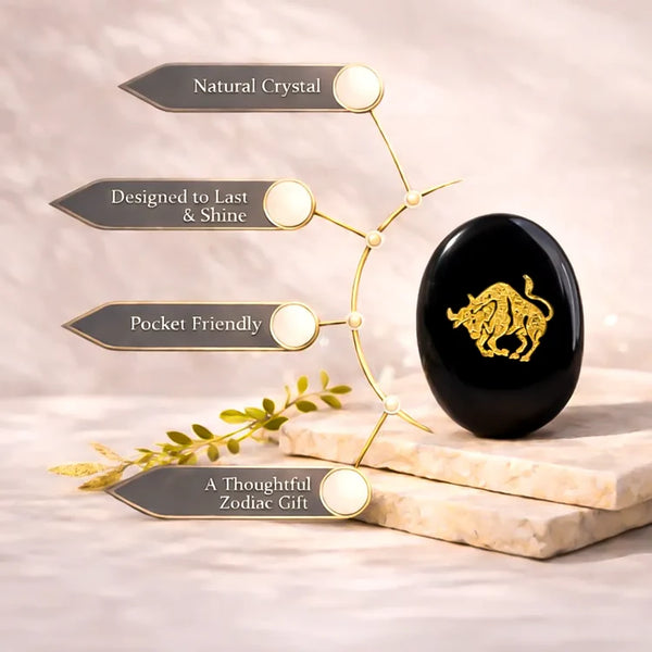 Taurus Zodiac Sign Coin – Abhimantrit Astrology Coin for Stability