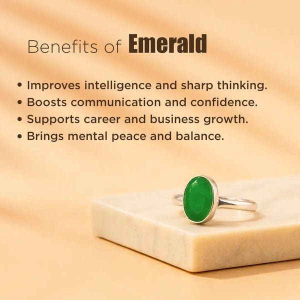 Panna (Real Emerald) Ring: Develop Sharp Intellect and Enhance Growth Opportunities