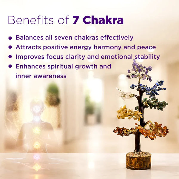 7 Chakra Crystal Tree – Balance, Healing & Positive Energy