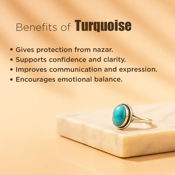 Turquoise Ring: Strengthens Communication & Confidence