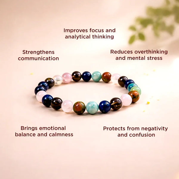 Virgo Zodiac Bracelet – Natural Multi Stone Bracelet – Abhimantrit & Energized