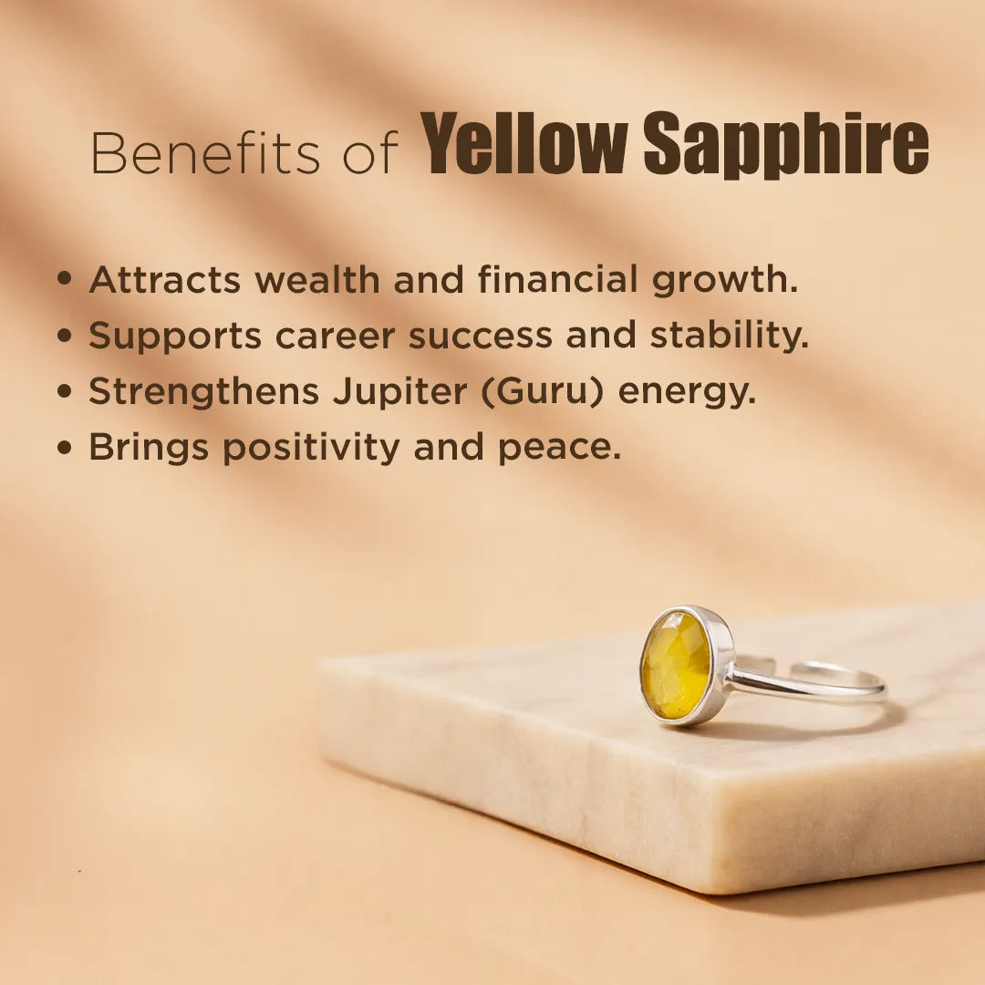Yellow Sapphire Ring (Pokhraj): Strengthens Marriage and Relationships