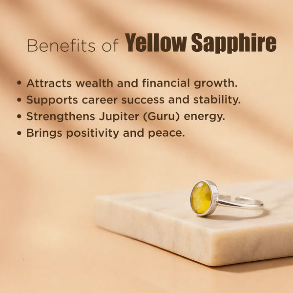 Yellow Sapphire Ring (Pokhraj): Strengthens Marriage and Relationships