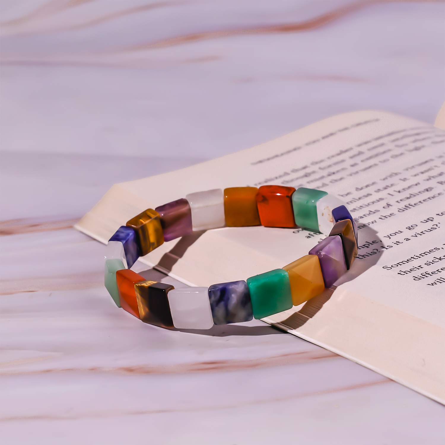 7 Chakra Pyramid Bracelet (Abhimantrit) for Energy Balance