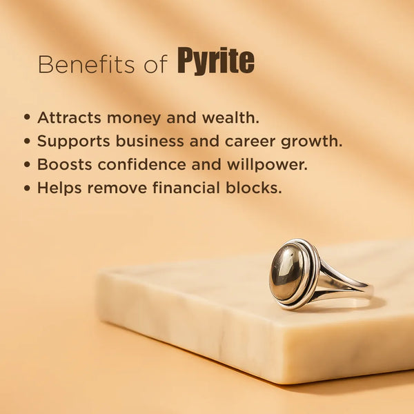 Pyrite Ring: Attracts Wealth and Abundance