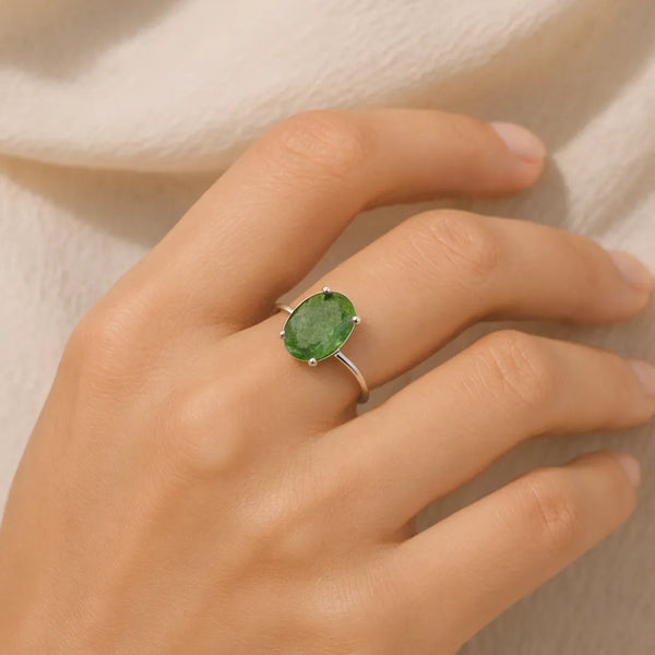 Green Aventurine Ring: Promotes Wealth Attraction & Money Growth