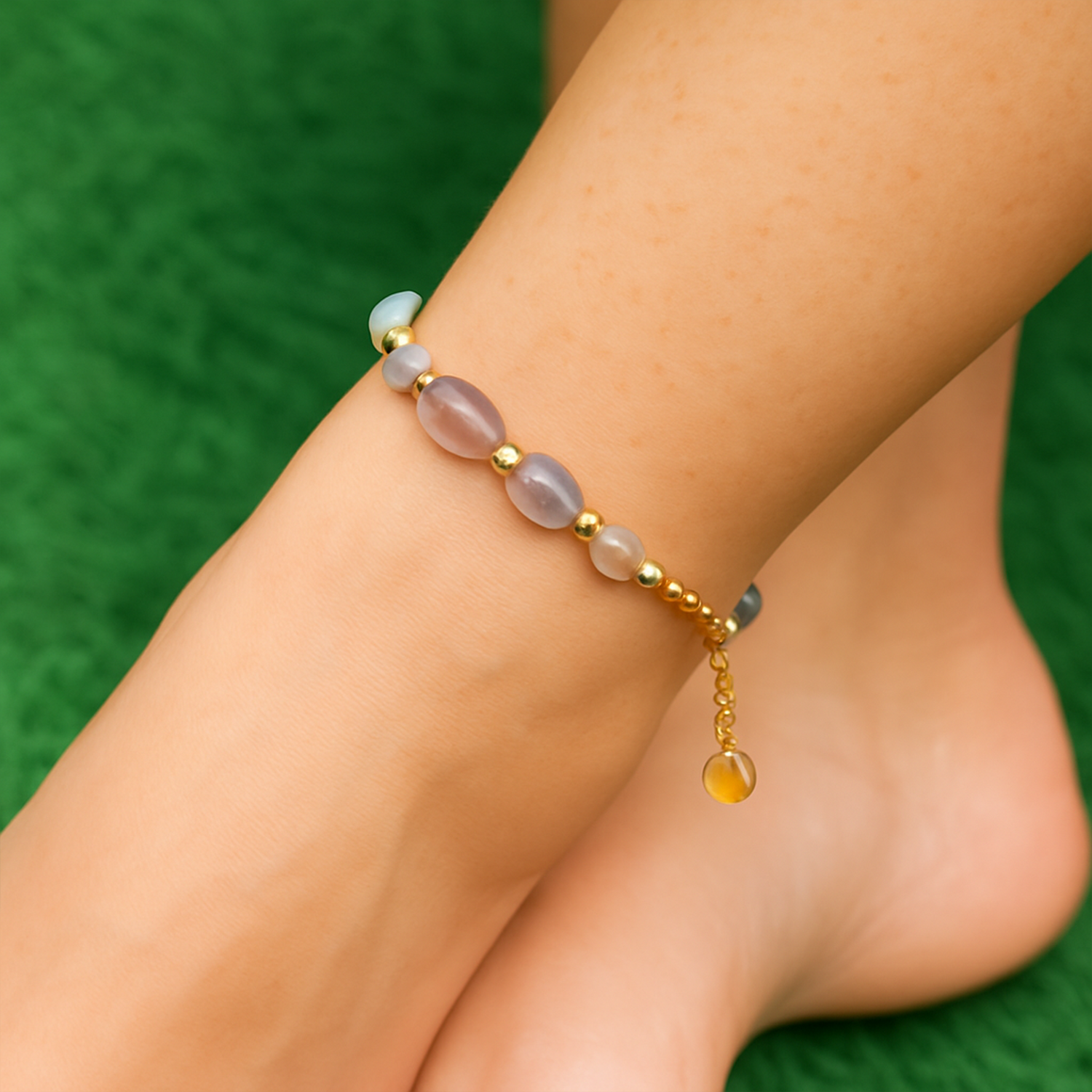 Natural Multi Floroid Anklet