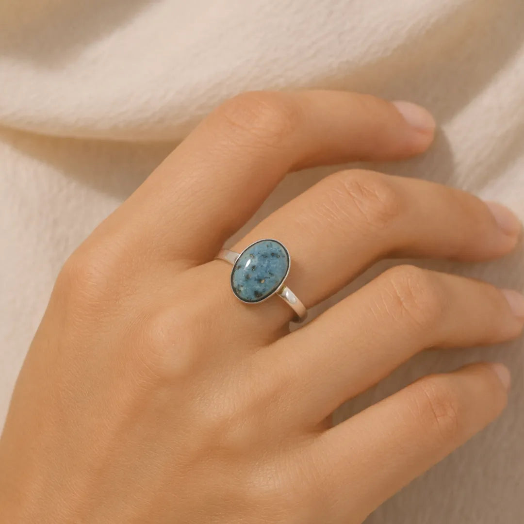 African Turquoise Ring: Strengthens Communication & Confidence