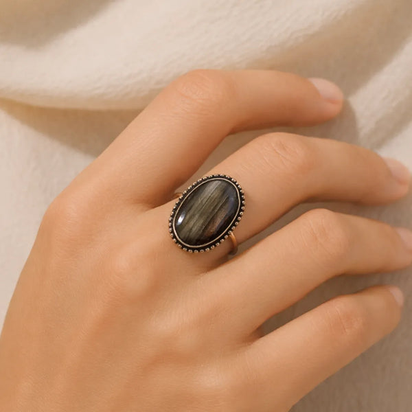 Labradorite Ring: Enhances Intuition and Psychic Abilities