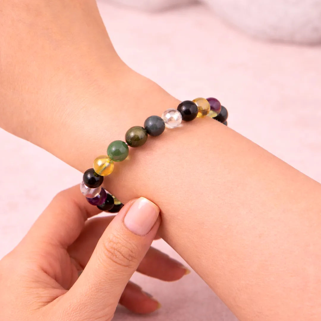Libra Zodiac Bracelet – Natural Multi Stone Bracelet for Balance – Abhimantrit