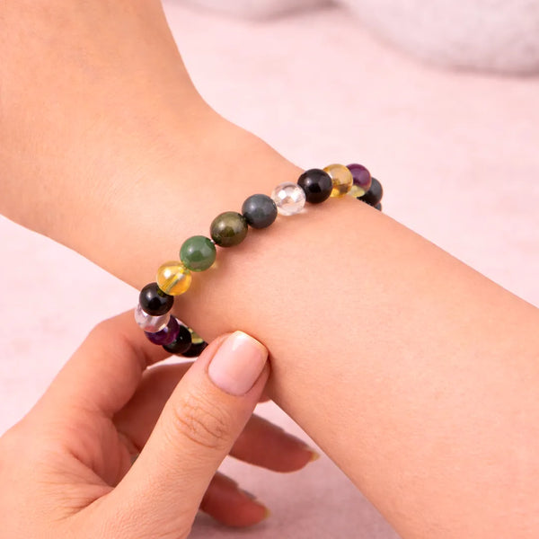 Libra Zodiac Bracelet – Natural Multi Stone Bracelet for Balance – Abhimantrit