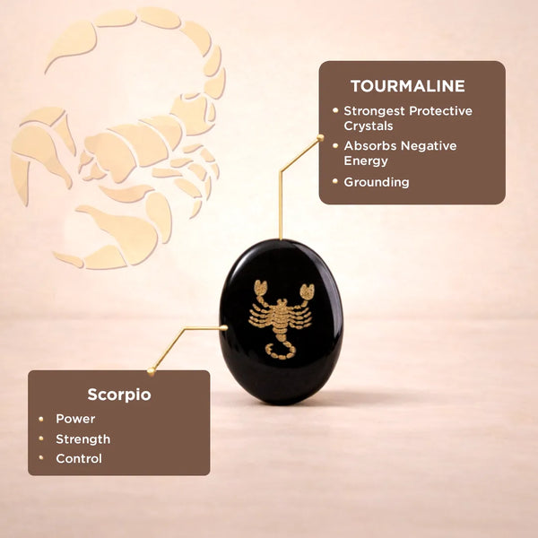 Scorpio Zodiac Sign Coin – Abhimantrit Astrology Coin for Protection