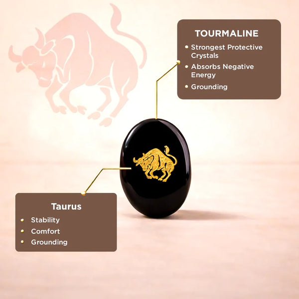 Taurus Zodiac Sign Coin – Abhimantrit Astrology Coin for Stability