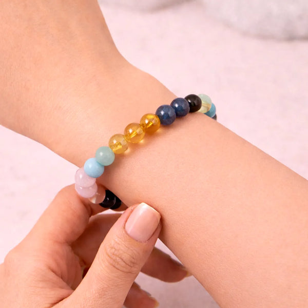 Sagittarius Zodiac Bracelet – Natural Multi Stone Bracelet for Luck, Wisdom & Growth – Abhimantrit