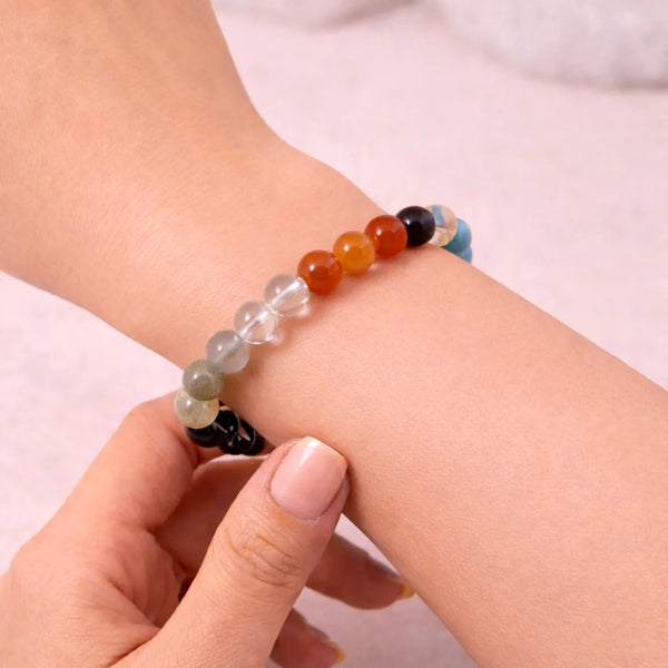 Scorpio Zodiac Bracelet – Natural Multi Stone Bracelet – Abhimantrit & Energized