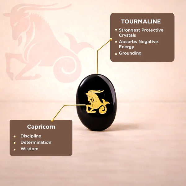 Capricorn Zodiac Sign Coin – Abhimantrit Astrology Coin for Stability